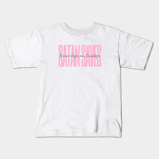 Satan Saves | Pretty Pink | Satanic Kids T-Shirt by WearSatan